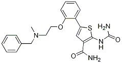 2-[(Aminocarbonyl)amino]-5-[2-[2-[methyl(phenylmethyl)amino]ethoxy]phenyl]-3-thiophenecarboxamide Structure,727741-84-6Structure