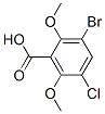 3-Bromo-5-chloro-2,6-dimethoxybenzoic acid Structure,73219-92-8Structure