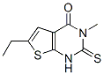 (9CI)-6-乙基-2,3-二氢-3-甲基-2-硫氧代-噻吩并[2,3-d]嘧啶-4(1H)-酮结构式_733015-18-4结构式