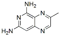 (9CI)-3-甲基吡啶并[3,4-b]吡嗪-5,7-二胺结构式_74023-40-8结构式