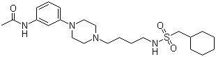 N-[3-[4-[4-[(cyclohexylmethylsulfonyl)amino]butyl]piperazin-1-yl]phenyl]acetamide Structure,740873-06-7Structure