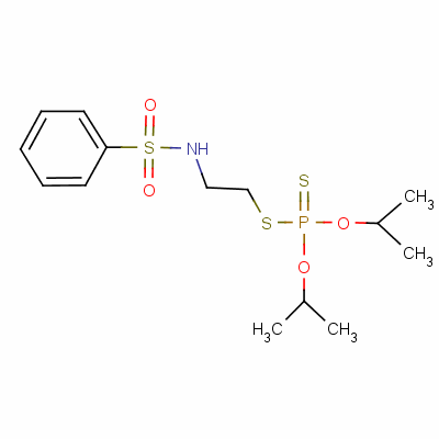 Phosphorodithioic acid o,o-bis(1-methylethyl) s-[2-[(phenylsulfonyl)amino]ethyl] ester Structure,741-58-2Structure