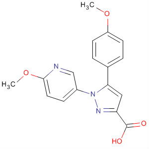 5-(4-Methoxyphenyl)-1-(6-methoxy-pyridin-3-yl)pyrazole-3-carboxylic acid Structure,741286-89-5Structure