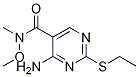 4-Amino-2-(ethylthio)-n-methoxy-n-methyl-5-pyrimidinecarboxamide Structure,741712-36-7Structure