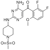 [4-Amino-2-[(1-methylsulfonylpiperidin-4-yl)amino]pyrimidin-5-yl](2,3-difluoro-6-methoxyphenyl)methanone Structure,741713-40-6Structure