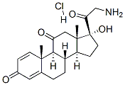 21-氨基-17-羟基孕甾-1,4-二烯-3,11,20-三酮盐酸盐结构式_744254-12-4结构式