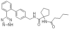 Irbesartan related compound a (25 mg) (1-pentanoylamino-cyclopentanecarboxylic acid [2’-(1h-tetrazol-5-yl)-biphenyl-4-ylmethyl]-amide) Structure,748812-53-5Structure