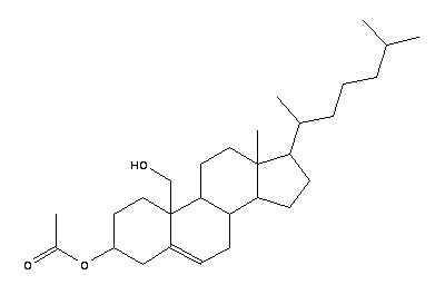 19-羟基-3-乙酸胆固醇酯结构式_750-59-4结构式