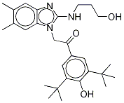 1-[3,5-Bis(1,1-dimethylethyl)-4-hydroxyphenyl]-2-[2-[(3-hydroxypropyl)amino]-5,6-dimethyl-1h-benzimidazol-1-yl]-ethanone Structure,758679-97-9Structure