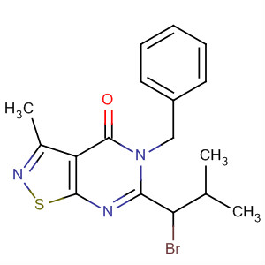 5-Benzyl-6-(1-bromo-2-methyl-propyl)-3-methyl-5h-isothiazolo[5,4-d]pyrimidin-4-one Structure,758722-03-1Structure