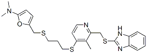  5-[[[3-[[2-[(1H-苯并咪唑-2-基硫代)甲基]-3-甲基-4-吡啶]硫代]丙基]硫代]甲基]-N,N-二甲基-2-呋喃胺结构式_759435-85-3结构式