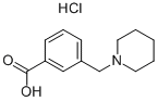 3-(哌啶甲基)苯甲酸盐酸盐 0.5 水合物结构式_7596-82-9结构式