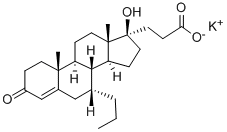 (7A,17a)-17-羟基-3-氧代-7-丙基-4-孕烯-21-羧酸钾结构式_76676-34-1结构式