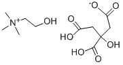 Choline dihydrogencitrate salt Structure,77-91-8Structure