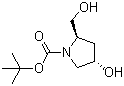 (2R,4S)-4-羟基-2-(羟基甲基)吡咯烷-1-羧酸叔丁酯结构式_77450-03-4结构式