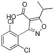 3-(2,6-二氯苯基)-5-(1-甲基乙基)-4-异噁唑羧酸结构式_774605-58-2结构式