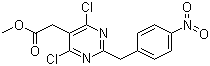 4,6-二氯-2-[(4-硝基苯基)甲基]-5-嘧啶乙酸甲酯结构式_780763-92-0结构式