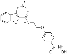 3-[(Dimethylamino)methyl]-n-[2-[4-[(hydroxyamino)carbonyl]phenoxy]ethyl]-2-benzofurancarboxamide Structure,783355-60-2Structure