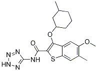 5-甲氧基-6-甲基-3-((3-甲基环己基)氧基)-n-(2H-四唑-5-基)苯并[b]噻吩-2-羧酰胺结构式_809281-61-6结构式