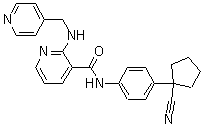 N-[4-(1-氰基环戊基)苯基]-2-[(4-吡啶基甲基)氨基]-3-吡啶甲酰胺结构式_811803-05-1结构式