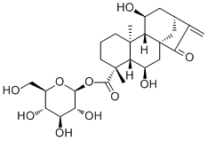 Ent-6,11-dihydroxy-15-oxo-16-kauren-19-oic acid beta-d-glucopyranosyl ester Structure,81263-97-0Structure