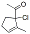 Ethanone, 1-(1-chloro-2-methyl-2-cyclopenten-1-yl)- Structure,81454-83-3Structure