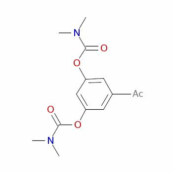 5-乙酰基-1,3-亚苯基二(二甲基氨基甲酸酯)结构式_81732-48-1结构式