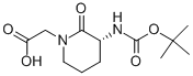 (R)-2-(3-(叔丁氧基羰基氨基)-2-氧代哌啶-1-基)乙酸结构式_82611-51-6结构式