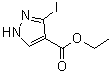 3-Iodo-1H-pyrazole-4-carboxylic acid ethyl Ester Structure,827316-43-8Structure