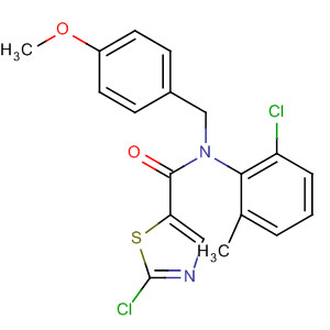 N-(4-甲氧基苄基)-2-氯-N-(2-氯-6-甲基苯基)-1,3-噻唑-5-羧酰胺结构式_834888-63-0结构式