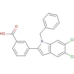 3-(1-Benzyl-5,6-dichloro-1h-indol-2-yl)benzoic acid Structure,835595-10-3Structure