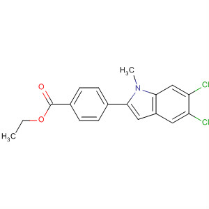 Ethyl 3-(5,6-dichloro-1-methyl-1h-indol-2-yl)benzoate Structure,835595-14-7Structure