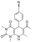 4-(6-乙酰基-1,3,7-三甲基-2,4-二氧代-1,2,3,4,5,8-六氢吡啶并[2,3-d]嘧啶)苯甲腈结构式_838845-73-1结构式