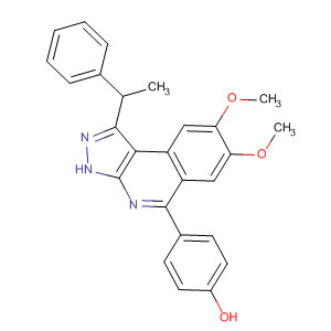 4-[7,8-Bis(methyloxy)-1-(1-phenylethyl)-3h-pyrazolo[3,4-c]isoquinolin-5-yl]phenol Structure,838854-58-3Structure