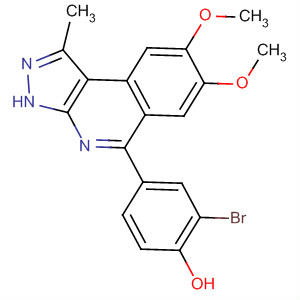 2-溴-4-[1-甲基-7,8-双(甲基氧基)-3H-吡唑并[3,4-c]异喹啉-5-基]苯酚结构式_838854-75-4结构式