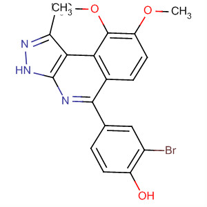 2-溴-4-[1-甲基-8,9-双(甲基氧基)-3H-吡唑并[3,4-c]异喹啉-5-基]苯酚结构式_838854-97-0结构式