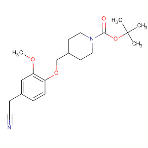 Tert-butyl 4-((4-(cyanomethyl)-2-methoxyphenoxy)methyl)piperidine-1-carboxylate Structure,838855-60-0Structure