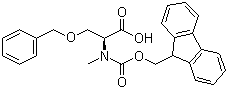 N-(9-芴甲氧羰酰基)-N-甲基-O-苄基-L-丝氨酸结构式_84000-14-6结构式