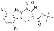 4-(7-溴-4-氯-1-乙基-1H-咪唑并[4,5-c]吡啶-2-基)-1,2,5-噁二唑-3-基氨基甲酸叔丁酯结构式_842144-08-5结构式