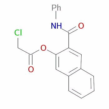 3-Chloroacetoxy-2-naphthoic acid anilide Structure,84522-14-5Structure