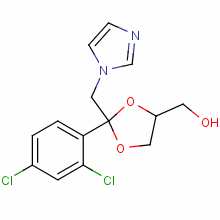 2-(2,4-Dichlorophenyl)-2-(1H-imidazol-1-yl methyl)-1,3-dioxolane-4-methanol Structure,84682-23-5Structure