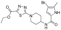 Ethyl 5-{4-[(4-bromo-5-methyl-1h-pyrrole-2-carbonyl)amino]piperidin-1-yl}-[1,3,4]thiadiazole-2-carboxylate Structure,848501-85-9Structure