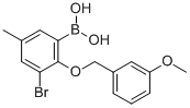 3-溴-5-甲基-2-(3-甲氧基苄氧基)苯硼酸结构式_849062-23-3结构式