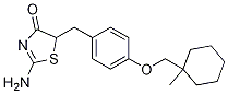 外消旋2-亚氨基-5-[4-(1-甲基环己基甲氧基l)苄基]噻唑烷-4酮结构式_85010-66-8结构式