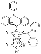 (S)-(-)-[(s)-2-diphenylphosphinoferrocenyl ][2-diphenylphosphinophenyl ]methanol Structure,851308-43-5Structure