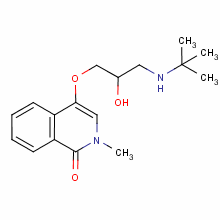 4-(3-叔丁基氨基-2-羟基丙氧基)-2-甲基-1-异喹啉酮结构式_85136-71-6结构式