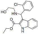 3-[(2-Chlorophenyl)(2-hydroxyethylamino)methyl]-1H-indole-2-carboxylic acid ethyl ester Structure,85138-07-4Structure