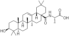 N-[(3beta)-3-Hydroxy-28-oxoolean-12-en-28-yl]-L-alanine Structure