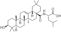 N-[(3beta)-3-羟基-28-氧代齐墩果-12-烯-28-基]-L-亮氨酸结构式_851475-43-9结构式