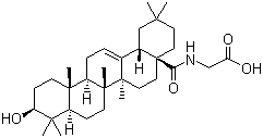 N-[(3beta)-3-Hydroxy-28-oxoolean-12-en-28-yl]-glycine Structure